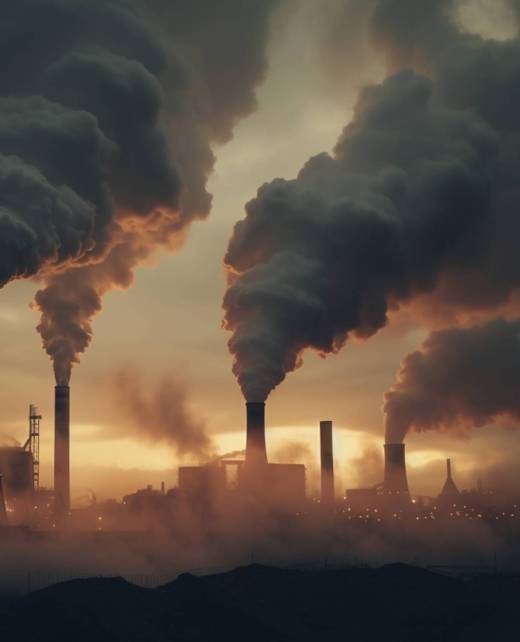 An illustration representing atmospheric pollution